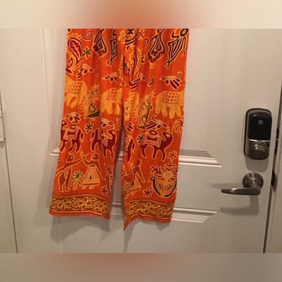 Lokai  womens Thai Floral Baggy Harem Pants Yoga Hippy Bohemian - Picture 3 of 6